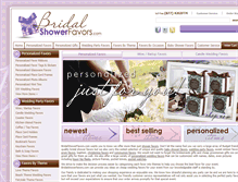 Tablet Screenshot of bridalshowerfavors.com